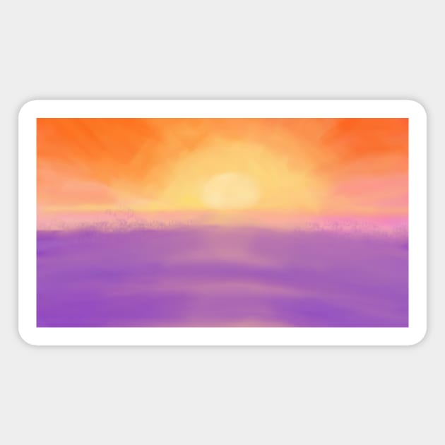 Calming Sunset Magnet by ArtistsQuest